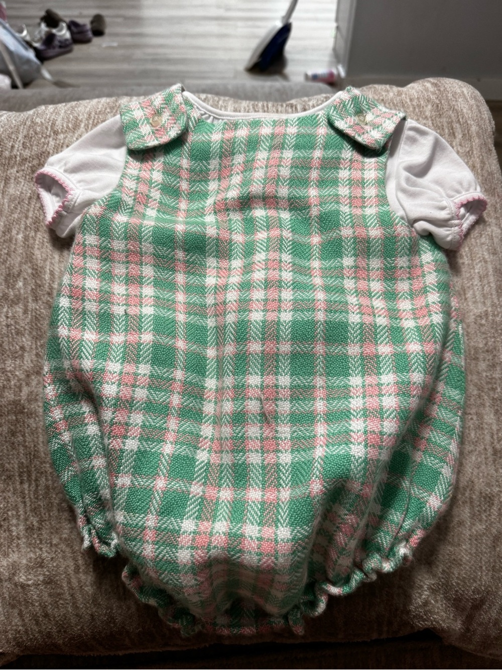 The Beaufort Bonnet Company Pink & Green Plaid Bubble Diaper Cover